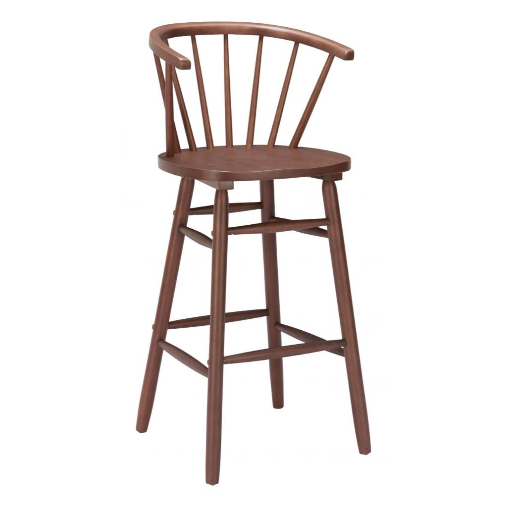 Zuo Modern Stenger Painted Wooden Barstool 2PC
