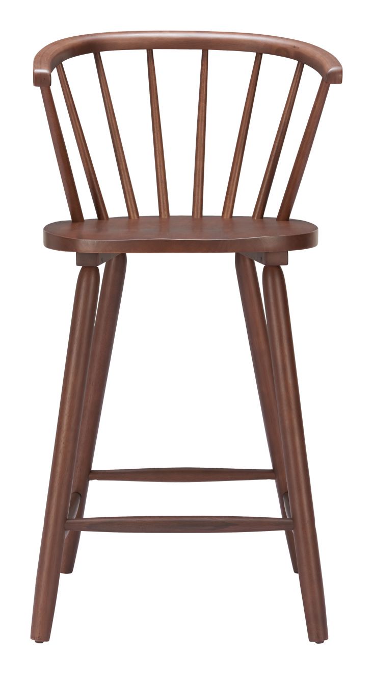 Zuo Modern Stenger Painted Wooden Counter Stool 2PC