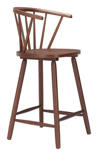 Zuo Modern Stenger Painted Wooden Counter Stool 2PC