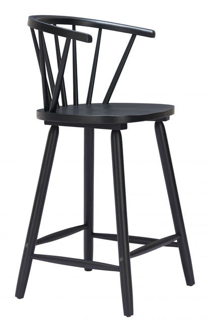 Zuo Modern Stenger Painted Wooden Counter Stool 2PC