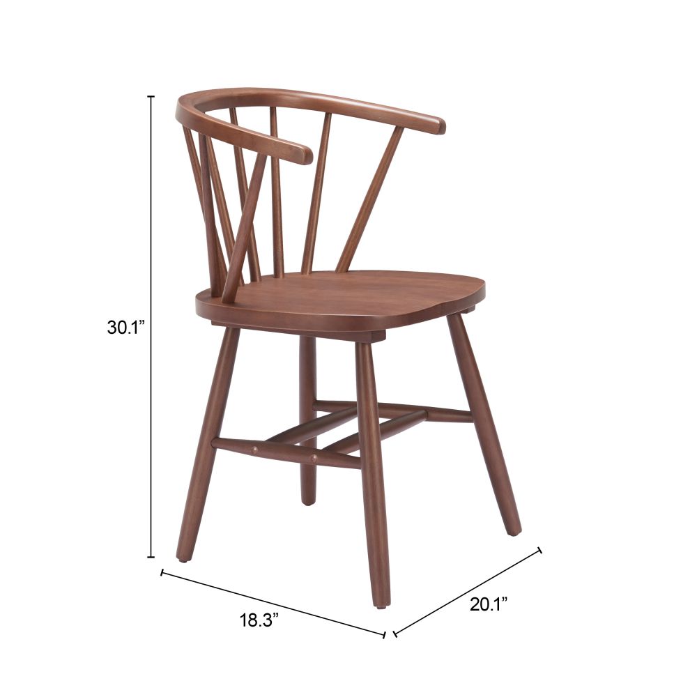 Zuo Modern Stenger Painted Wooden Dining Chair 2PC