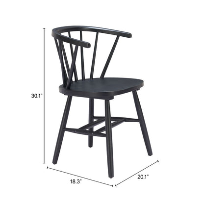 Zuo Modern Stenger Painted Wooden Dining Chair 2PC