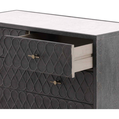 Stevens Six Drawers Wood Chest