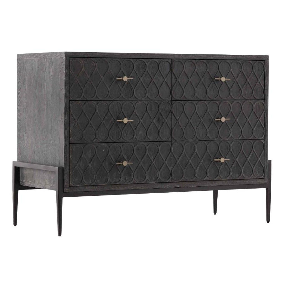 Stevens Six Drawers Wood Chest