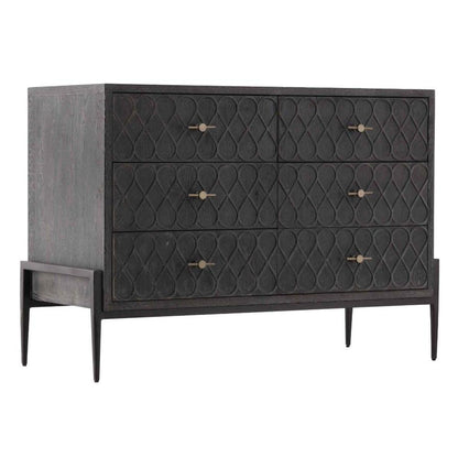 Stevens Six Drawers Wood Chest