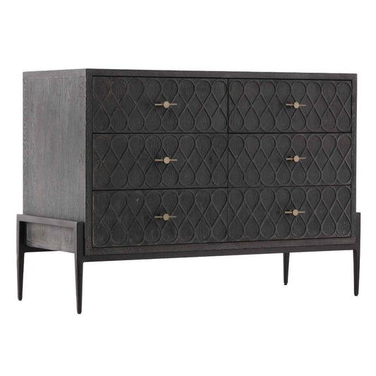 Stevens Six Drawers Wood Chest