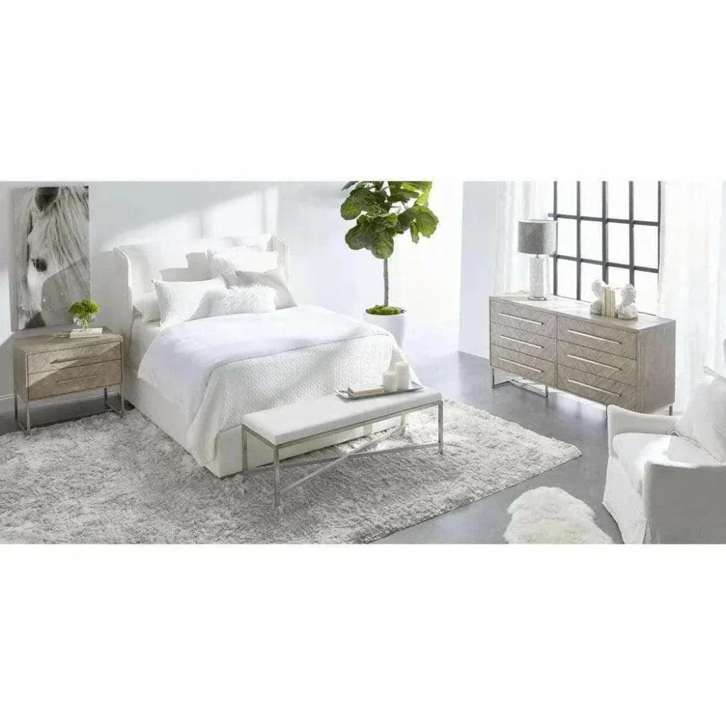 Stewart LiveSmart White Platform Bed Frame - LOOMLAN - Essentials For Living - Beds