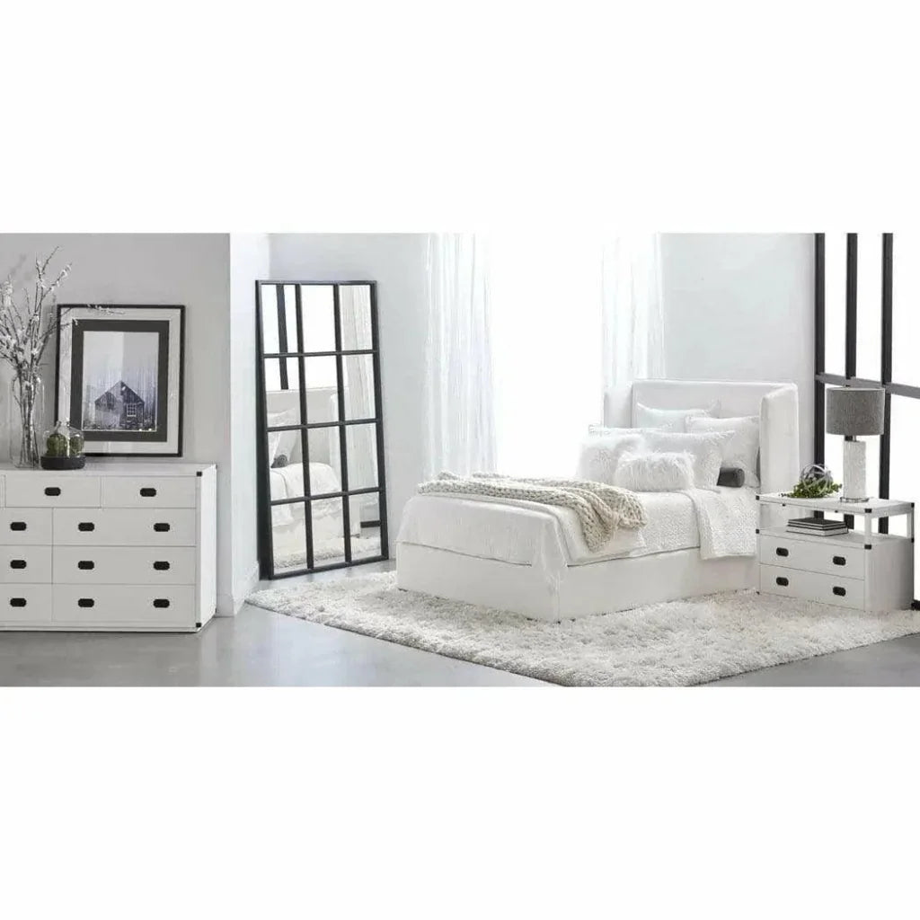 Stewart LiveSmart White Platform Bed Frame - LOOMLAN - Essentials For Living - Beds