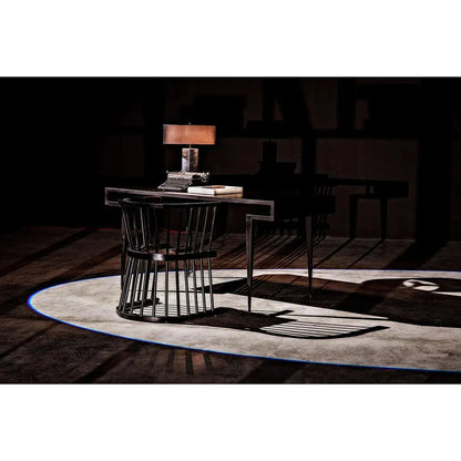 Stiletto Black Steel and Wood Desk