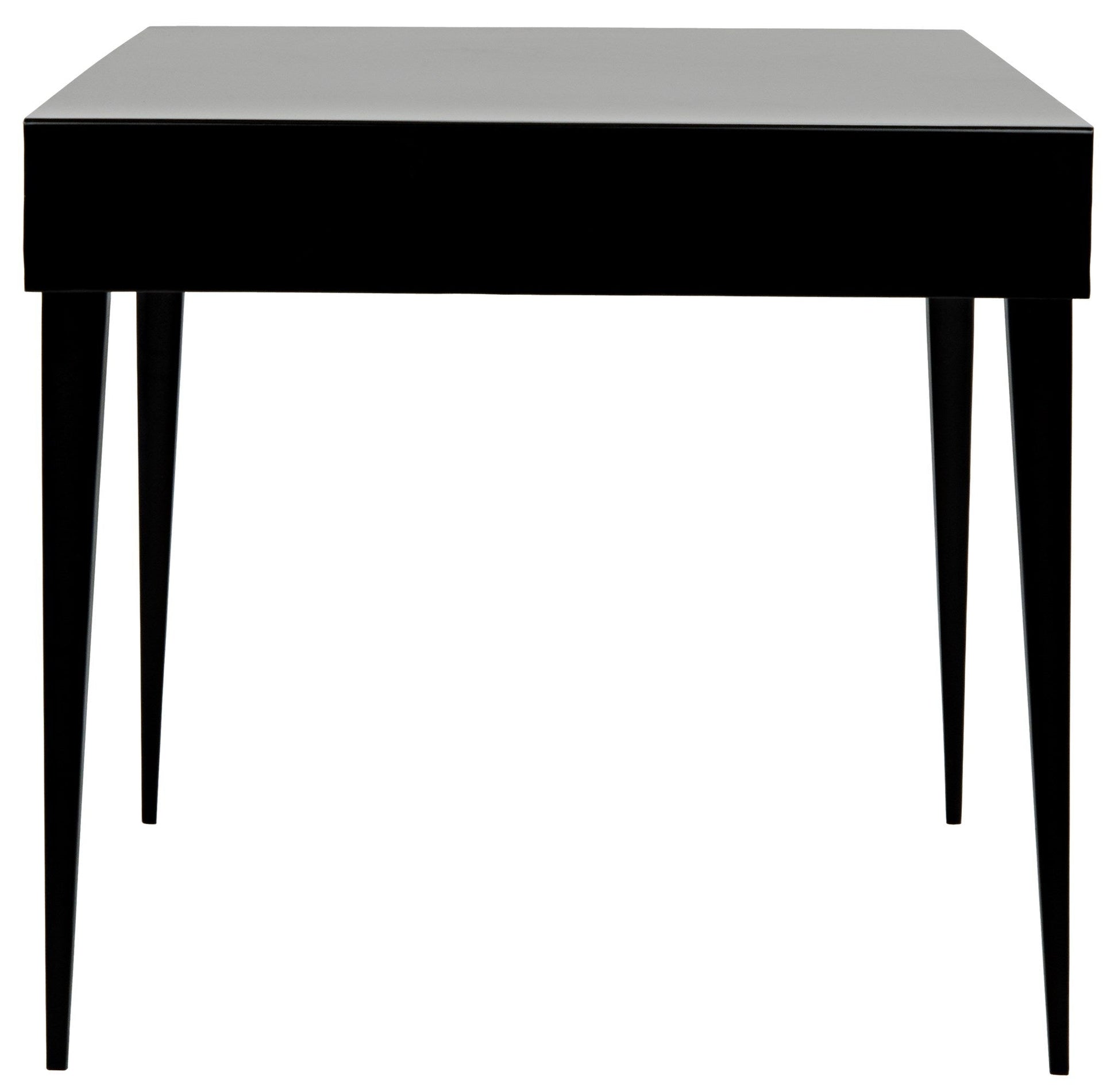 Stiletto Black Steel and Wood Desk-Home Office Desks-Noir-Sideboards and Things