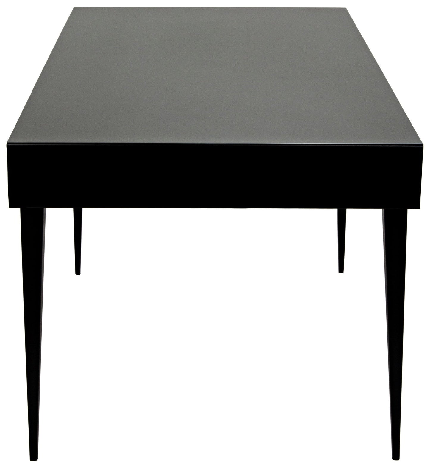 Stiletto Black Steel and Wood Desk-Home Office Desks-Noir-Sideboards and Things