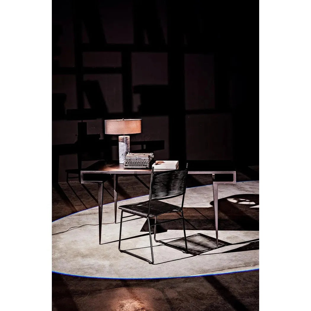 Stiletto Black Steel and Wood Desk