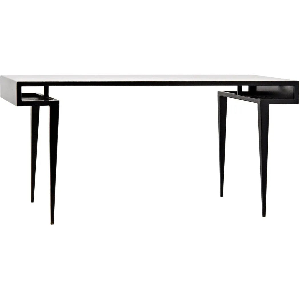 Stiletto Black Steel and Wood Desk