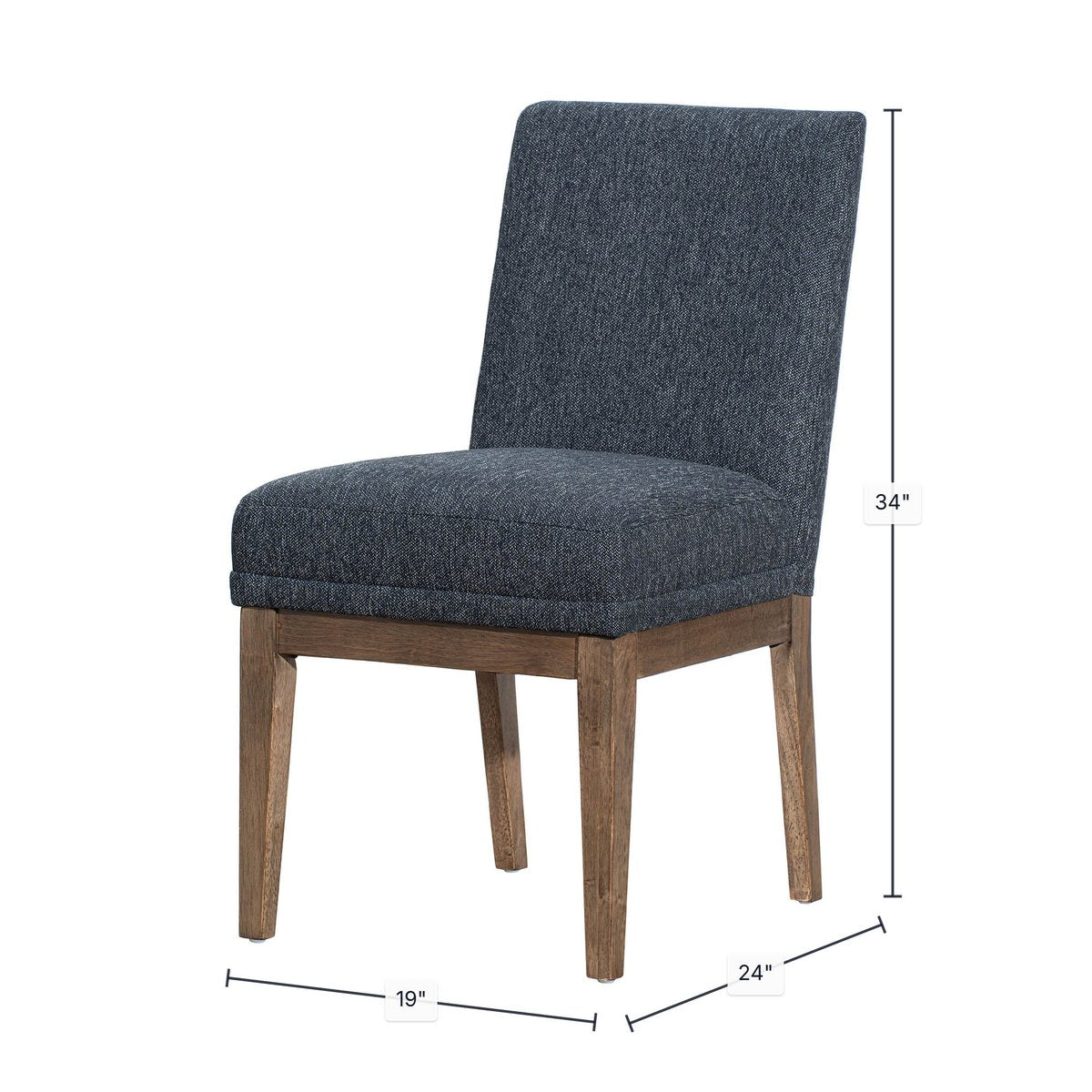 LH Home Stili Soft Chenille Fabric Dining Chair (Set of 2)