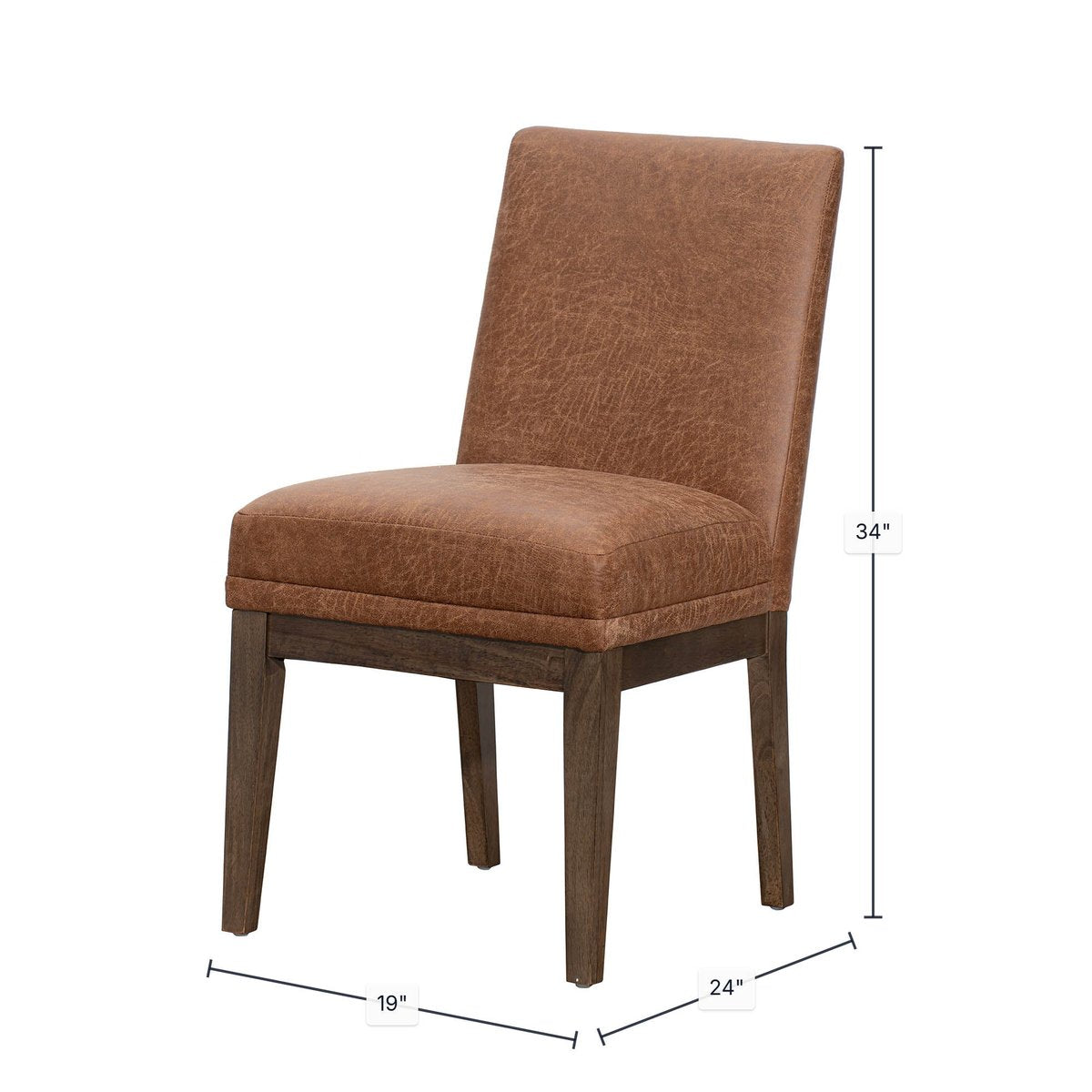 LH Home Stili Soft Chenille Fabric Dining Chair (Set of 2)