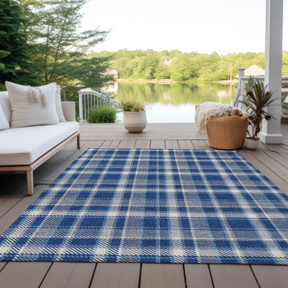Addison Rugs Still Bloom Blue Washable Indoor-Outdoor Rug
