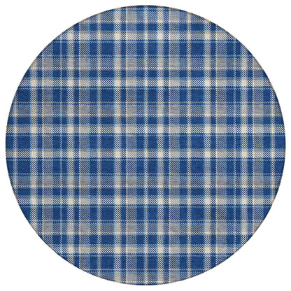Addison Rugs Still Bloom Blue Washable Indoor-Outdoor Rug