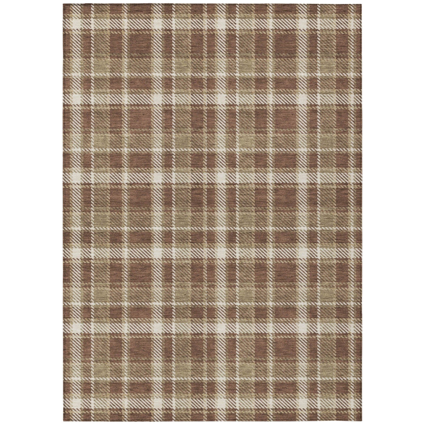 Addison Rugs Still Bloom Brown Washable Indoor-Outdoor Rug
