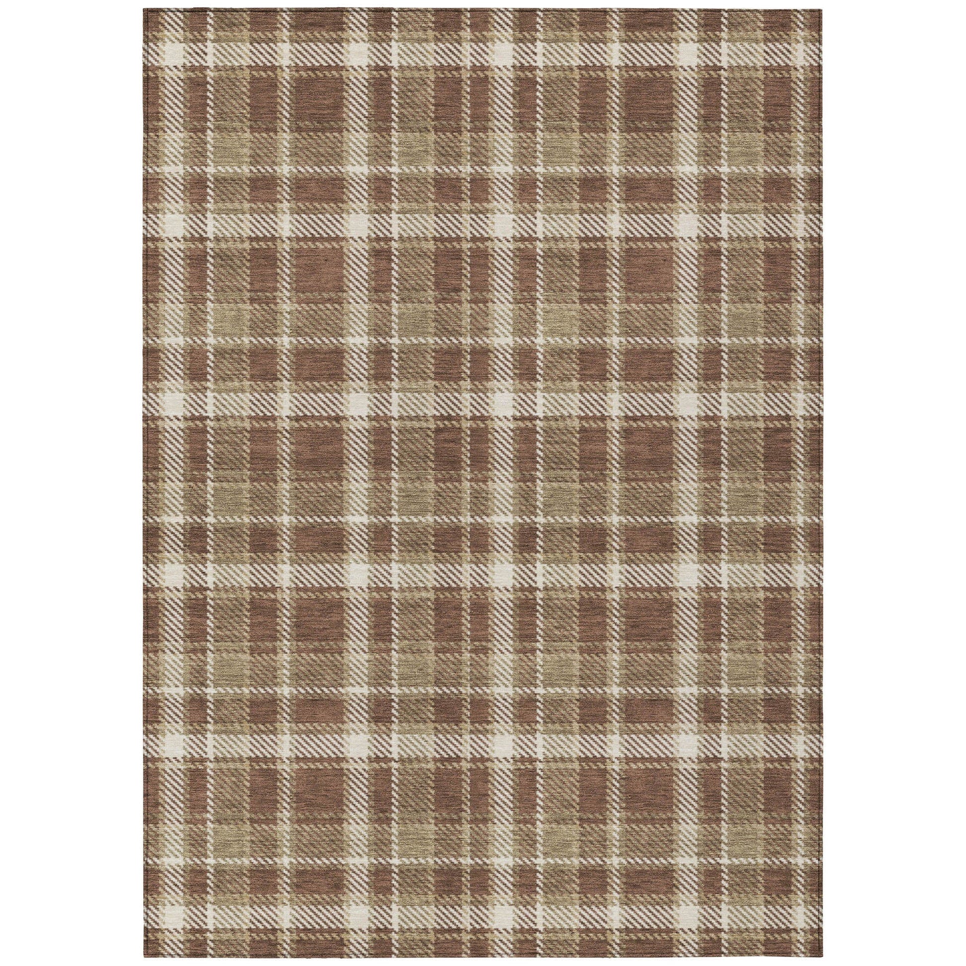 Addison Rugs Still Bloom Brown Washable Indoor-Outdoor Rug