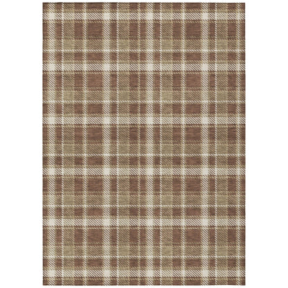Addison Rugs Still Bloom Brown Washable Indoor-Outdoor Rug