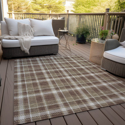 Addison Rugs Still Bloom Brown Washable Indoor-Outdoor Rug