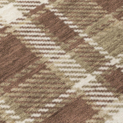 Addison Rugs Still Bloom Brown Washable Indoor-Outdoor Rug