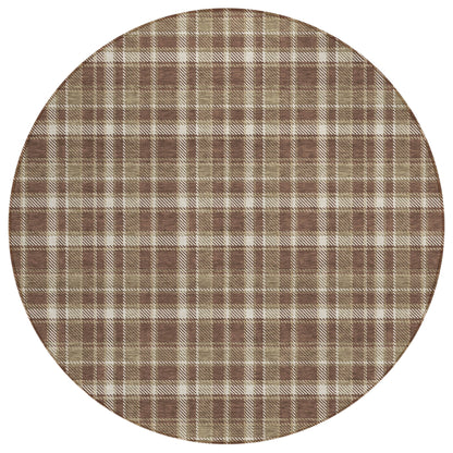 Addison Rugs Still Bloom Brown Washable Indoor-Outdoor Rug