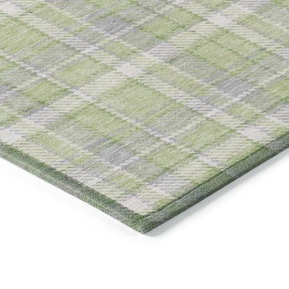 Addison Rugs Still Bloom Green Washable Indoor-Outdoor Rug