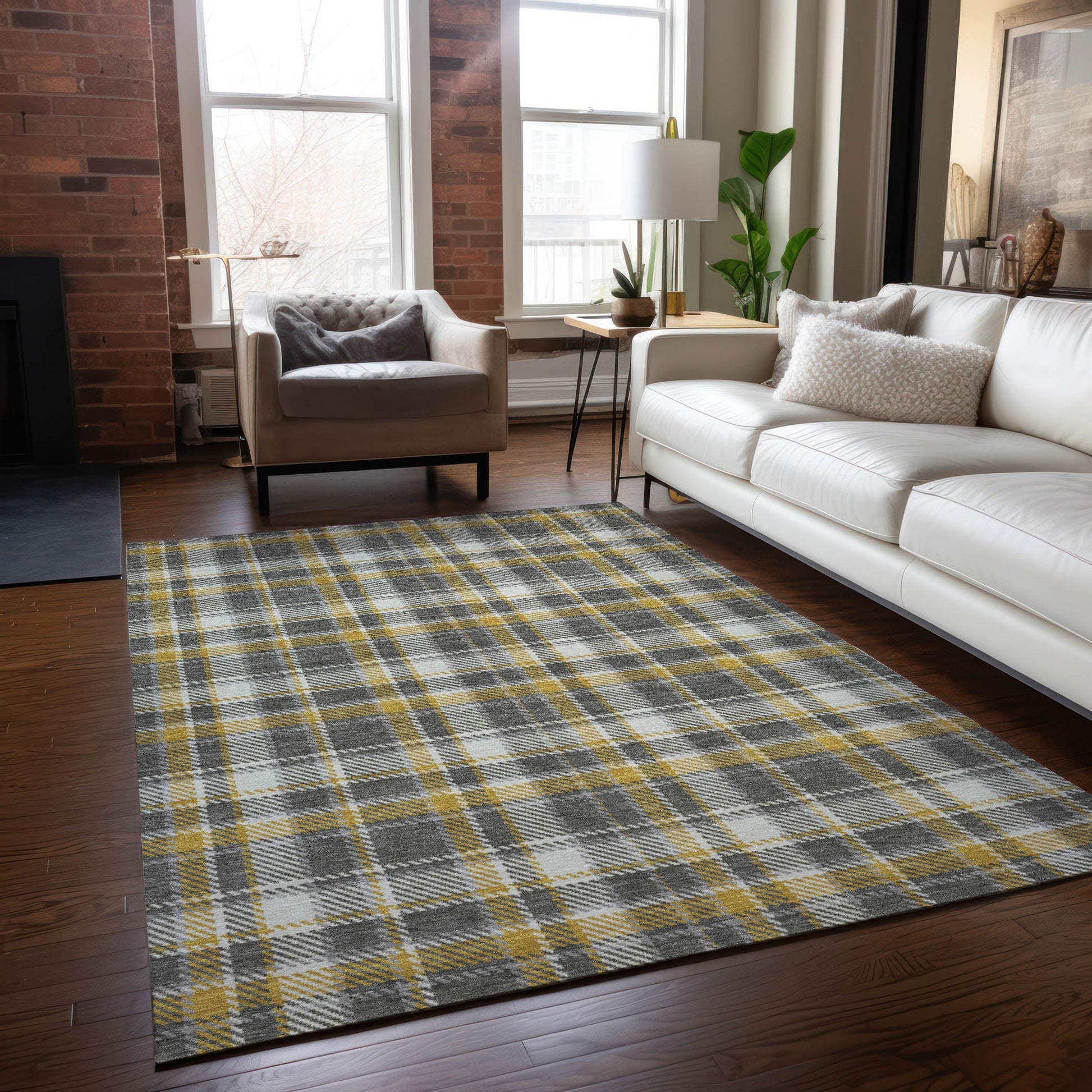Addison Rugs Still Bloom Grey Washable Indoor-Outdoor Rug