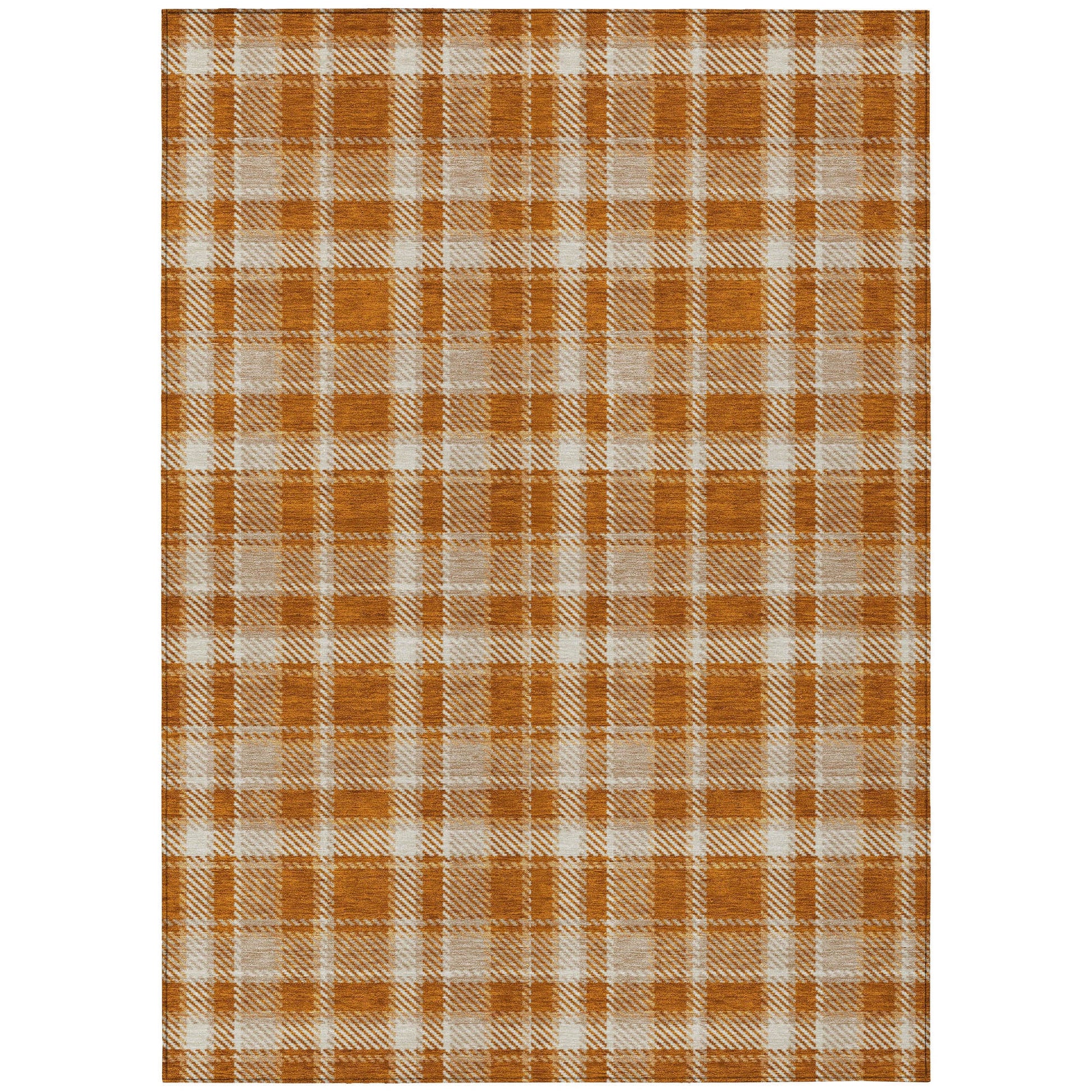Addison Rugs Still Bloom Orange Washable Indoor-Outdoor Rug