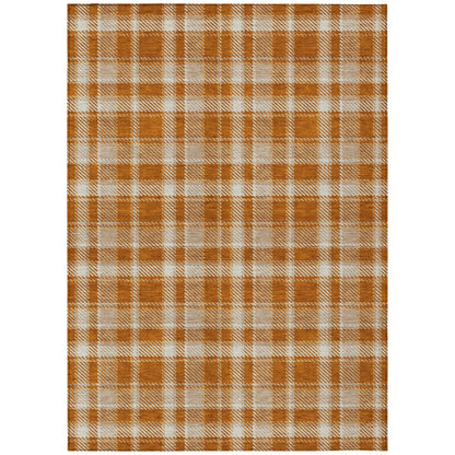 Addison Rugs Still Bloom Orange Washable Indoor-Outdoor Rug