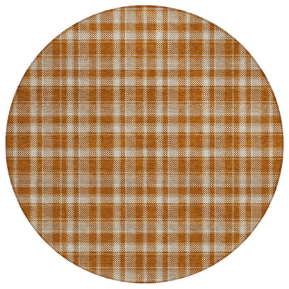Addison Rugs Still Bloom Orange Washable Indoor-Outdoor Rug