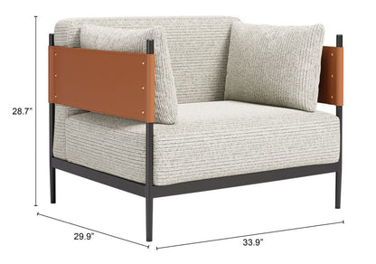 Zuo Modern Stirbe Faux Leather Armchair