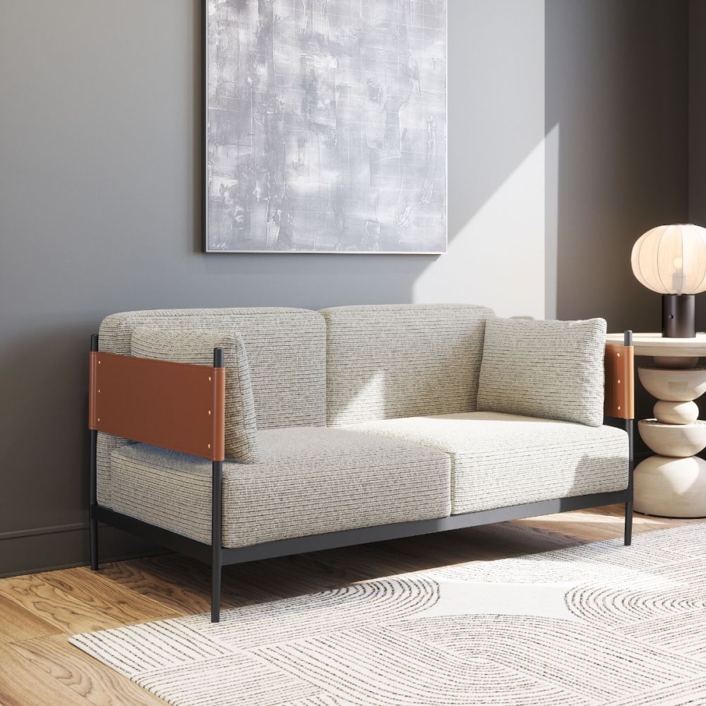 Zuo Modern Stirbe Faux Leather Loveseat