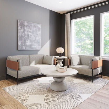 Zuo Modern Stirbe Faux Leather Loveseat