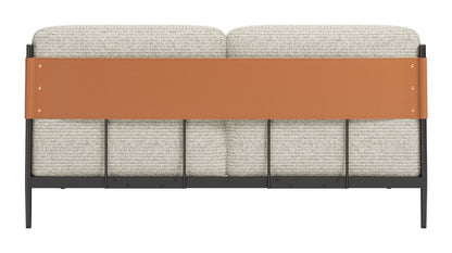 Zuo Modern Stirbe Faux Leather Loveseat