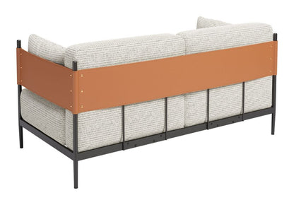 Zuo Modern Stirbe Faux Leather Loveseat