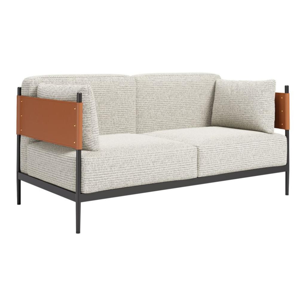 Zuo Modern Stirbe Faux Leather Loveseat