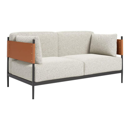 Zuo Modern Stirbe Faux Leather Loveseat