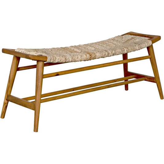 Noir Stockholm Bench with Woven Seat