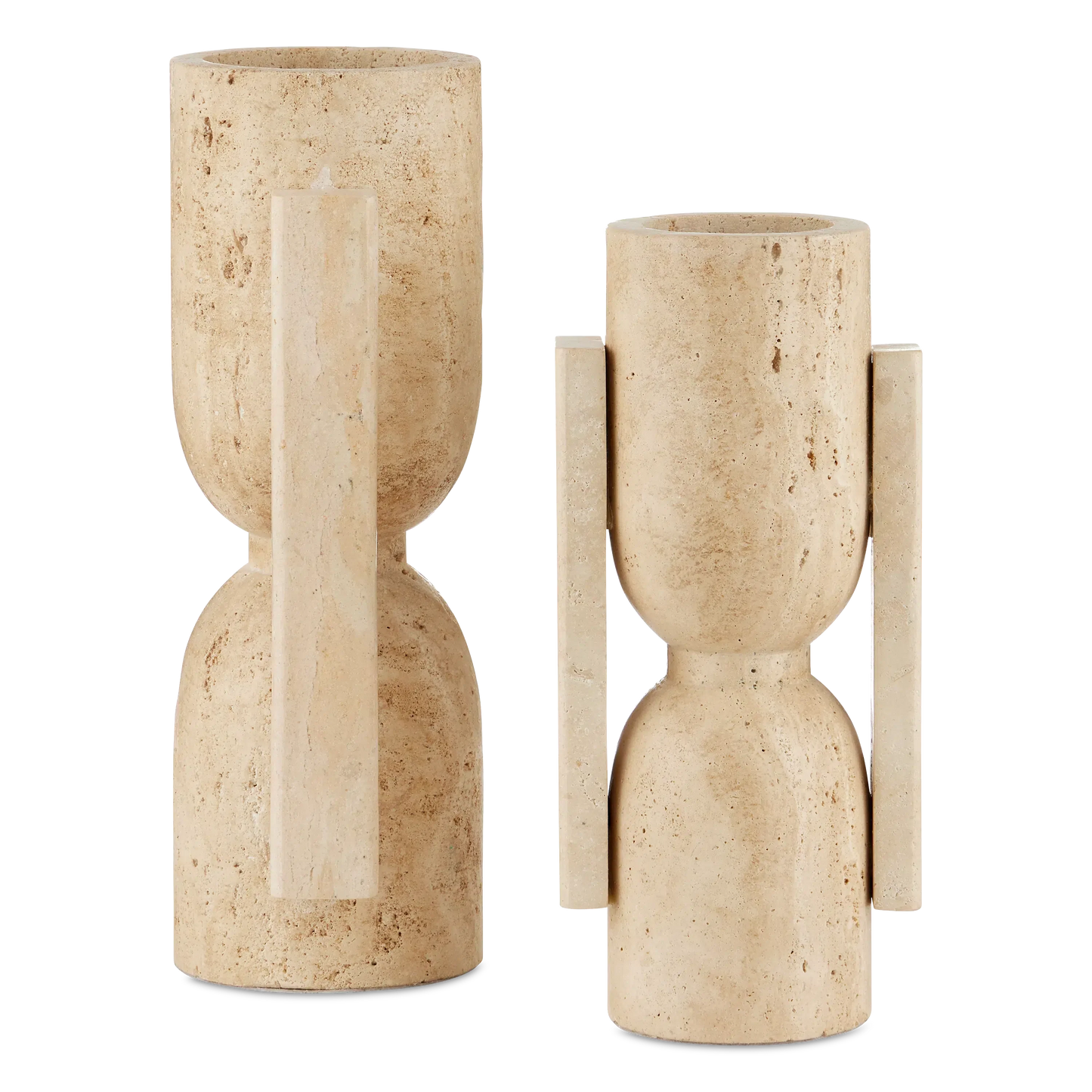 Stone Vase, Face to Face Set of 2-Vases & Jars-Currey & Co-Sideboards and Things