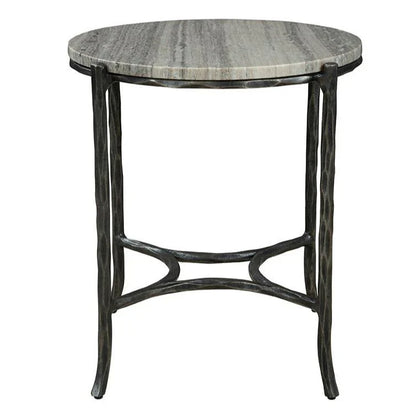 Furniture Classics Stonewall Marble Topped Round End Table