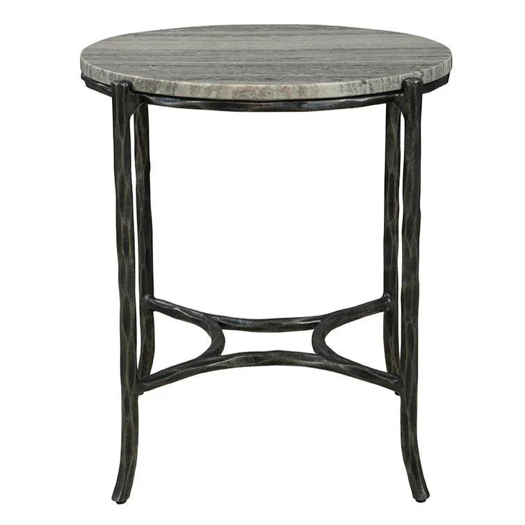 Furniture Classics Stonewall Marble Topped Round End Table