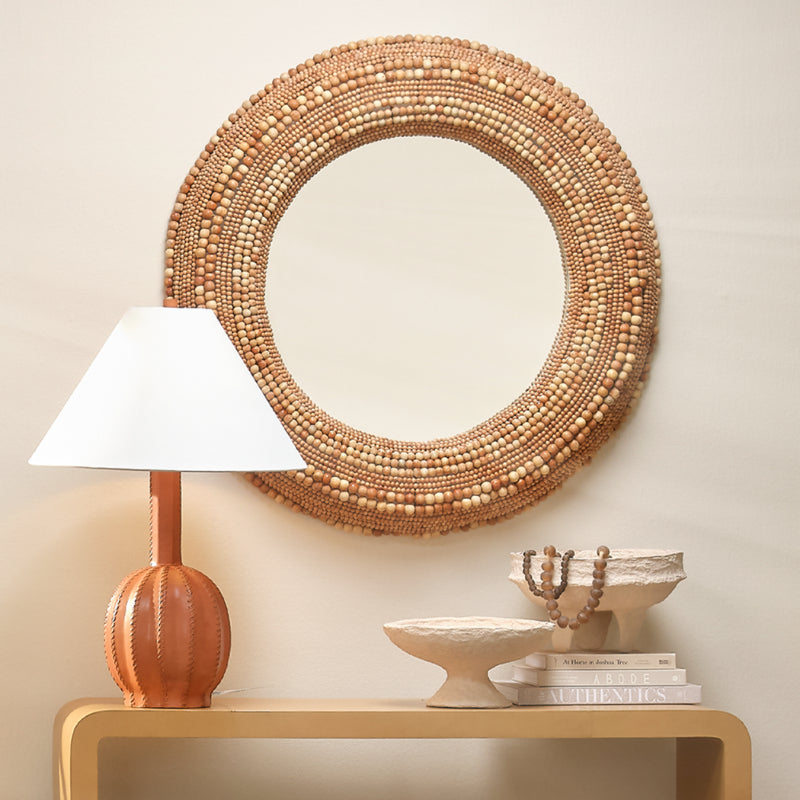 Strand Beaded Mirror - Natural-Wall Mirrors-Jamie Young-Sideboards and Things