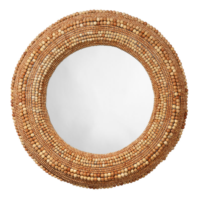 Strand Beaded Mirror - Natural-Wall Mirrors-Jamie Young-Sideboards and Things