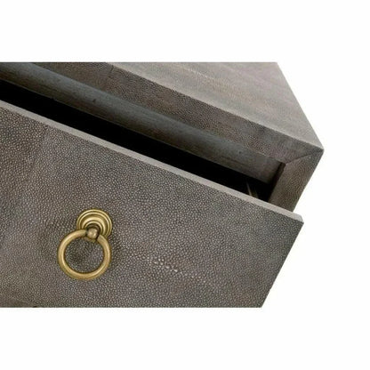 Strand Grey ShagreenNightstand 2 Drawers - LOOMLAN - Essentials For Living - Nightstands