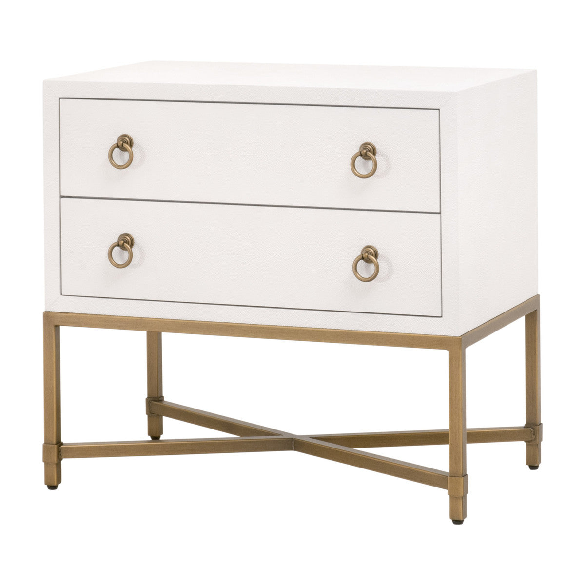 Strand Shagreen 2-Drawer Nightstand-Nightstands-Essentials For Living-Sideboards and Things