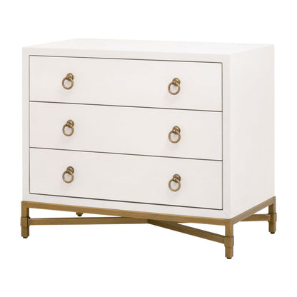 Strand Shagreen 3-Drawer Nightstand-Nightstands-Essentials For Living-Sideboards and Things