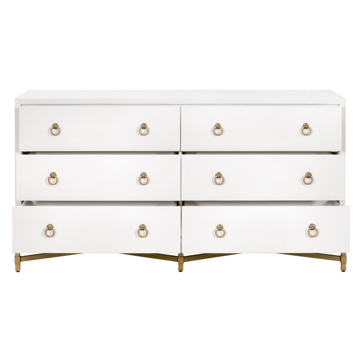 Strand Shagreen 6-Drawer Double Dresser-Dressers-Essentials For Living-Sideboards and Things