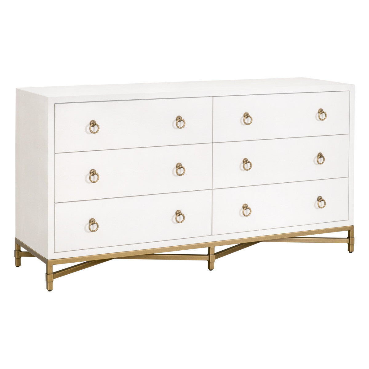 Strand Shagreen 6-Drawer Double Dresser-Dressers-Essentials For Living-Sideboards and Things